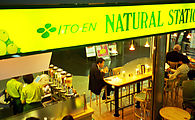 Man Smoking in Juice Bar - Itoen Natural Station