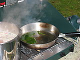 Dinner - Frying Seaweed