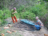 Pig Roast - Sunday - Opening Pit - Brady Geoff