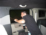 Inside Limo - James Yelling Out Window