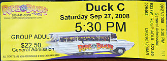 Ride the Ducks - Ticket