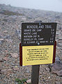 Wonderland Trail - Sign