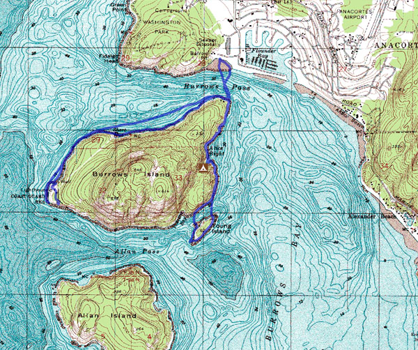 Burrows Island - Map