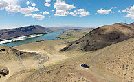 Saddle Mountains (West) - Aerial - Road R SW - Powerline Road - Columbia River - Sentinel Gap - Sand Dunes - Jeep WJ