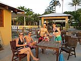 Whitsundays - Long Island Resort - Drinks - Liz - Joel - Geoff - Lyra - Laura (Photo by Liz)