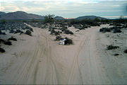 Ensenada to San Felipe - Southeast of Lake Diablo - Split in Road Signed with Appliance (12/29/2001 4:28 PM)
