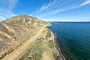 Bahía Tortugas - El Rincon - Fishing Camp - Beach - Sportsmobile - Looking West (aerial photo)