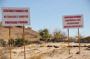 Playa Cachimba - Signs: Private Property No Access