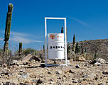 Baja - Road Inland from San Evaristo - Trash Can (Empty)