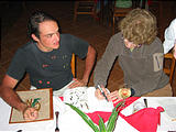 Caño Negro Natural Lodge - Dinner - Taking Notes on Birds - Esteban Dottie (Dec 29, 2005 7:45 PM)