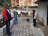Trip to - Pacaya - Volcano - Entrance - Man with Big Gun - Puppy