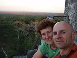 Tikal - Pyramid Ruin - Sunset - View from Temple V - Laura & Geoff