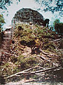 Tikal - Pyramid Ruin - Temple V - Old Restoration Photo - Trees Removed