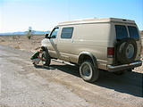 Sportsmobile: Airing down the tires (road to Puertecitos, Baja California, Mexico)