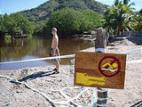 La Manzanilla - Crocodile Water - No Swimming Sign