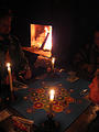 Rancho Madroño - Playing Settlers at the Casita (photo by Geoff)