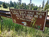 Ochoco National Forest - Oregon - Campsite - Road Closed Sign