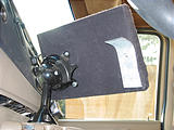 Notebook Computer Dashboard Mount - From Behind - Swivel Mount and Stability Tab