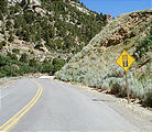 Nine Mile Canyon Road - pavement ends sign (7/17 10:09 AM)