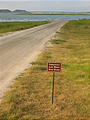 Texas - Amistad National Recreation Area - Sign - Temporary Low Water Boat Ramp, which is the Old Road