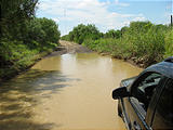 Texas - Mexican Border Road Along Rio Grande From Eagle Pass to Laredo - Jeep - Ford