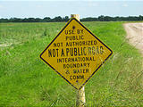 Texas - Brownsville - Sign - International Boundary