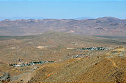 Randsburg Johannesburg Area - Government Peak - View of Towns - Randsburg on the left and Johannesburg on the right (June 1, 2006 2:16 PM)