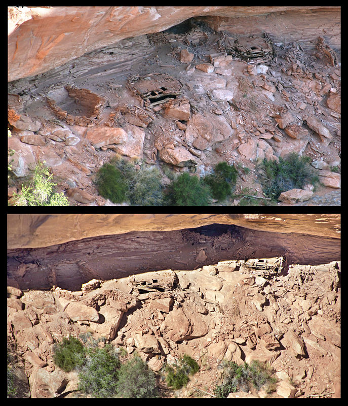 Utah - Ruins - Before & After - Seven Kivas