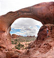 Arches National Park - Looking through Double Arch (2:33 PM Oct 8, 2005)