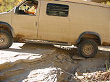 Left Hand Collet Road - Driving up rocks in wash - Sportsmobile (4:38 PM Oct 14, 2005)