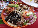 Yucatan - Mérida - Market Taco Stands - Al Pastor Keiry - Lunch - Pavo en Relleno Negro