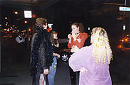 Outside Hotel - at Night - Laura - Sarah Hinman - Tracey - Marta