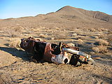 Driving To Trona Pinnacles - Dead Car