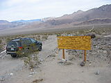 Death Valley - Ubehebe Road - Lippincott Road - Caution Sign