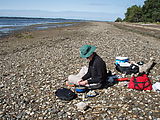 Willapa Bay - Clams - Laura - Lunch - Making Clam Chowder - Beach