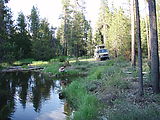 Deschutes National Forest - Camping South of - Davis Lake - Laura - Sportsmobile - Pond