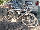 Camping in Deschutes National Forest - NFD 600 - Sportsmobile - Bike Rack - Dirty