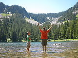 Annette Lake Hike - Lake - Laura - Mark