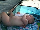 Lyra - At Beach - In Tent (Photo by Laura) Lyra - At Beach - In Tent (Photo by Laura)
