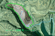 Floodand Camping - Satellite Image Close-Up