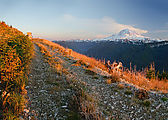 Carbon Ridge - Burnt Mountain - Mt Rainier - Sunset