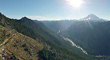 Aerial - Carbon Ridge - Burnt Mountain - Mt Rainier