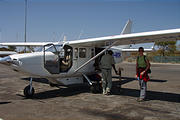 Botswana - Flight to Moremi - Maun Airport - Airplane - Laura