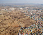 Namibia - Windhoek - Flight - Windhoek from the air