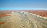 Namibia - Desert - Flight - Namib Dunes - The paved road