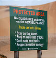 Namibia - Swakopmund - Tommy's Tour - Dunes - Sign, stay on the dunes