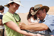 Namibia - Swakopmund - Tommy's Tour - Dunes - Tommy - Magnet and Iron Sand - Laura