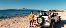 Afternoon - Jeep on Beach (Punta Las Pilitas)
