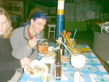 Ensenada Late Night Snack at Mariscos Market - Robin, Leo, Tracey - Campechana