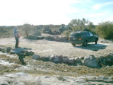 Driving to San Felipe - Pit Stop - Leo, Robin in Front of Muck